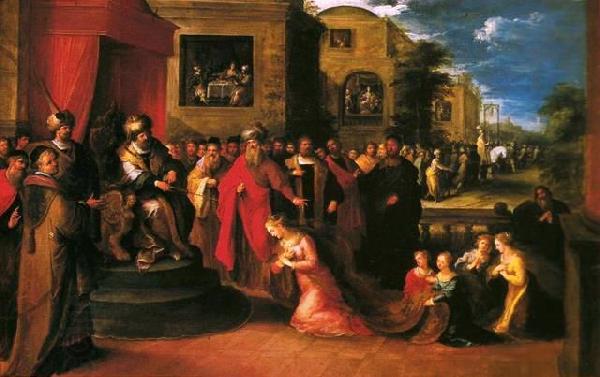 Frans Francken II Esther before Ahasuerus oil painting picture